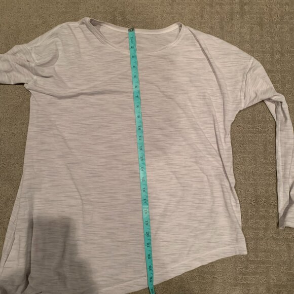 Lululemon Medium Long Sleeve Shirt Crewneck Asymmetrical Women's Size L/XL - Picture 6 of 8